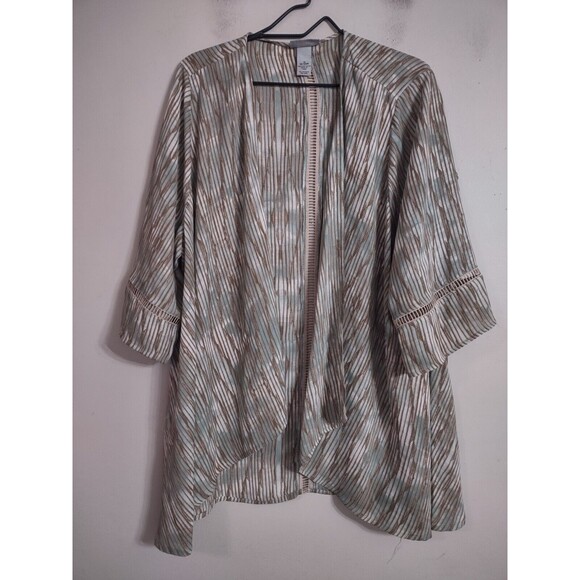 Catherines Wrap Shawl Kimono Jacket Blazer Olive Size 1X 18/20W Boho - Picture 1 of 6